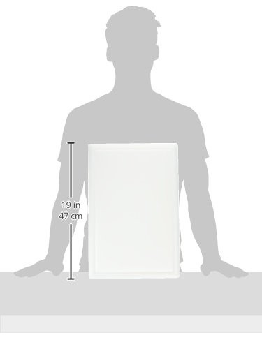 Heavy-Duty Plastic Cutting Board with Groove, 12″ x 18″ x 1/2″, White