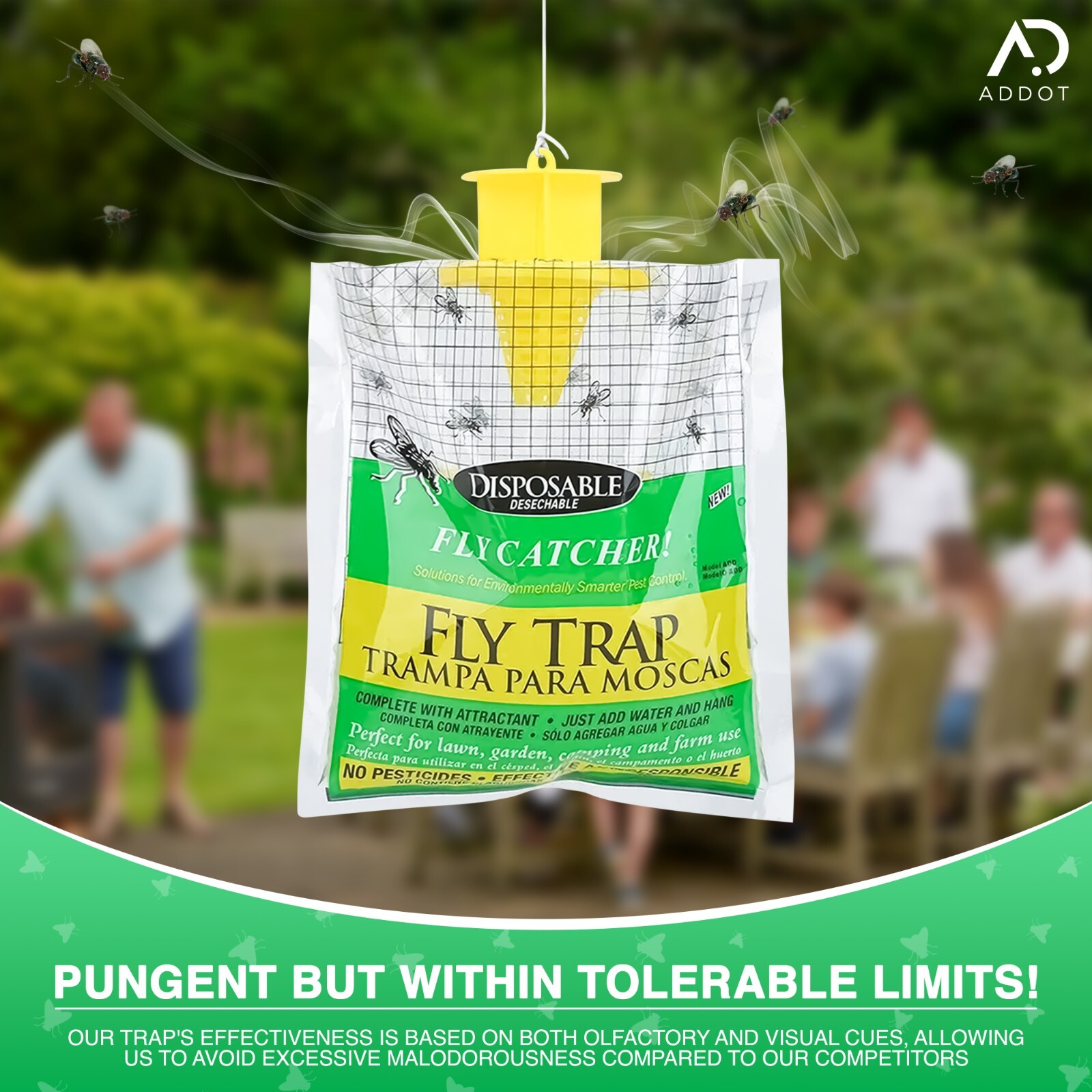 10 pack Outdoor Fly Traps – Disposable, Hanging Outdoor