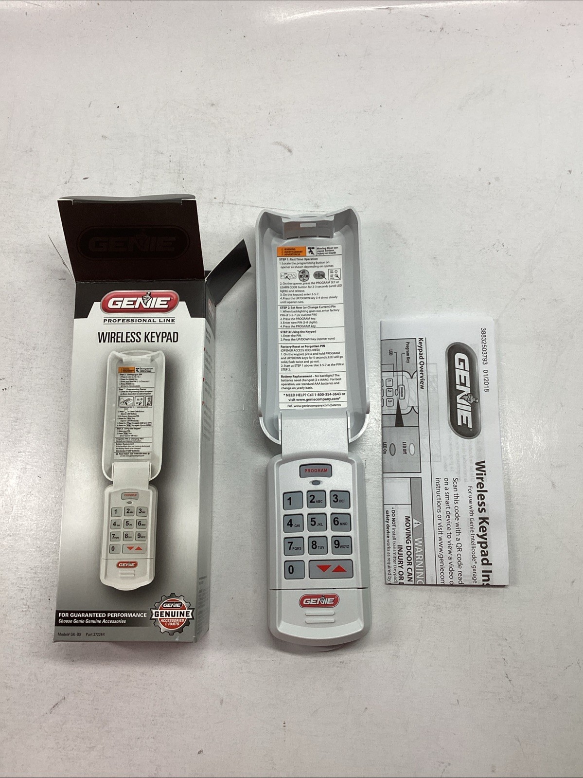 Genie Garage Door Opener Wireless Keyless Keypad 37224R