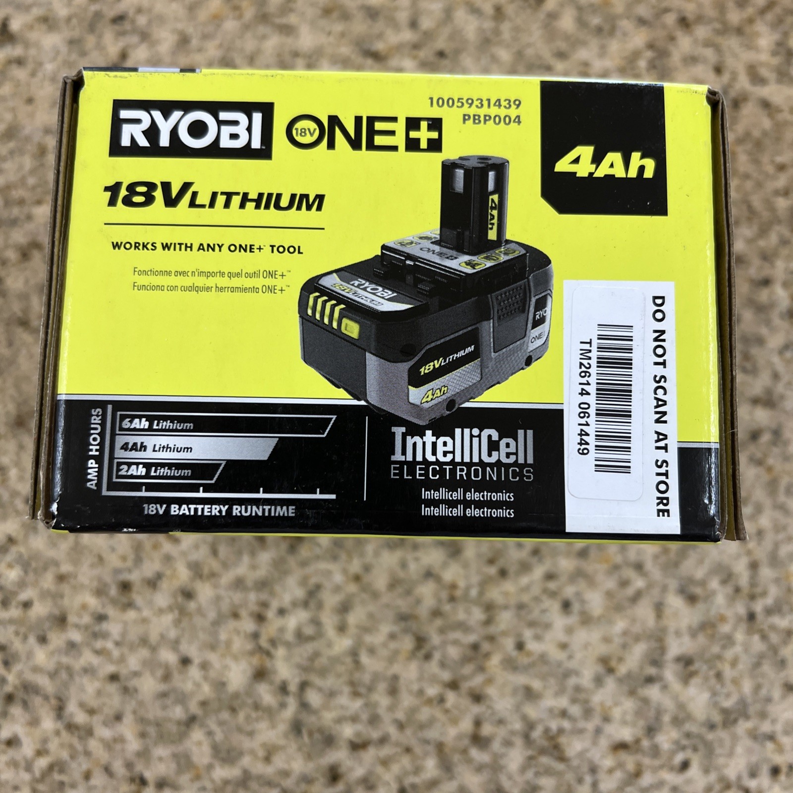 Ryobi ONE+ PBP004 18V Lithium-Ion 4.0 Ah Battery Black – Brand New Sealed