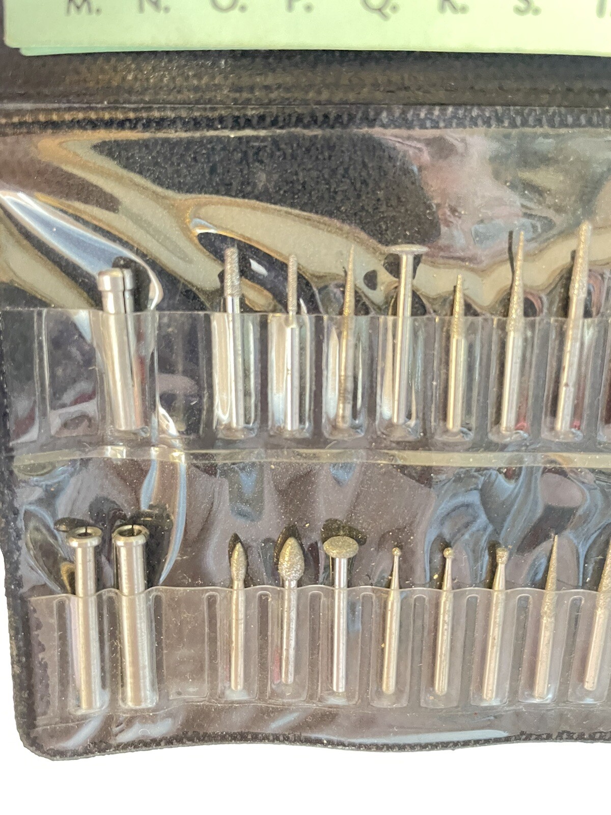 Eurotool 24 Piece Diamond Burr Set #DIB-700.00 .0625 Shank With 3 Adapters