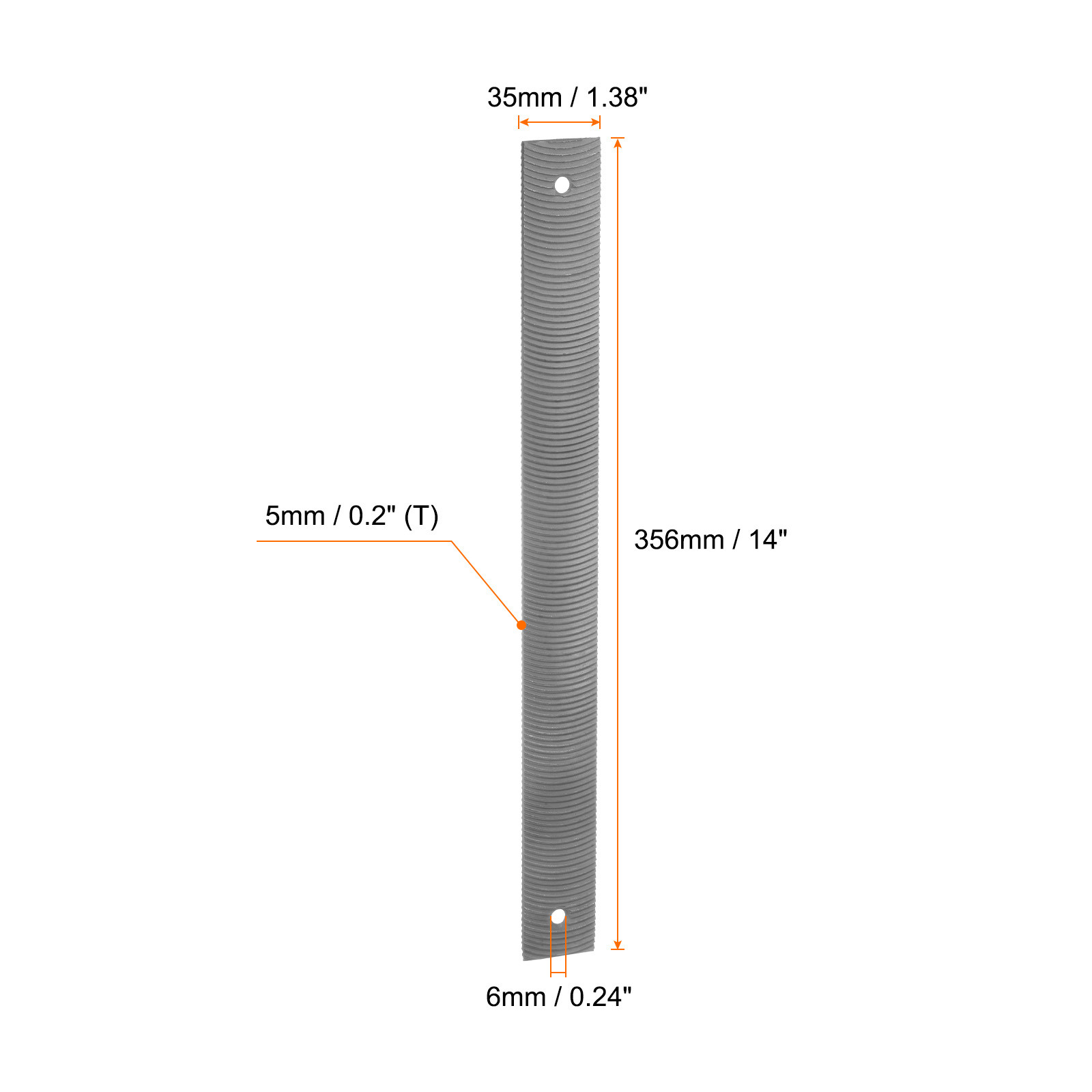 Flexible Body File 14″ High Carbon Steel Medium Teeth Cut Flat Metal Files