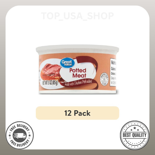 (12 pack) Great Value Potted Meat, 3 oz