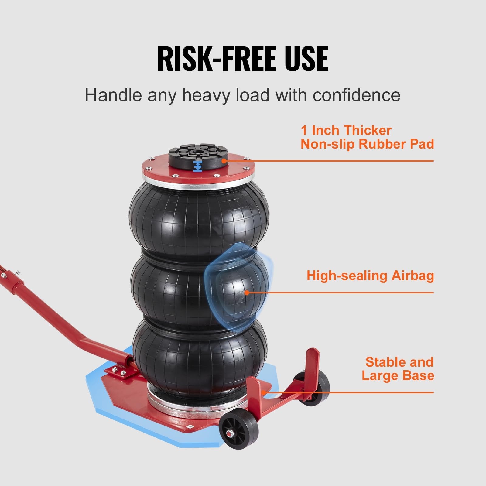 VEVOR Air Jack, 3 Ton/6600 lbs Triple Bag Air Jack, Airbag Jack with Six Stee…