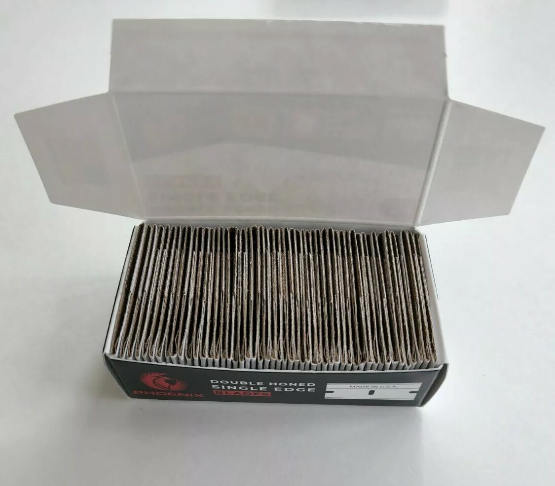 Phoenix – 50 Extra Sharp Single Edge Razor Blades – Made In USA – Double Honed