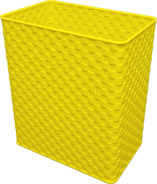Sun Yellow Wicker Wastebasket/Stylish/Home Decor/Kids/Teens/Adults/Vibrant/Chic
