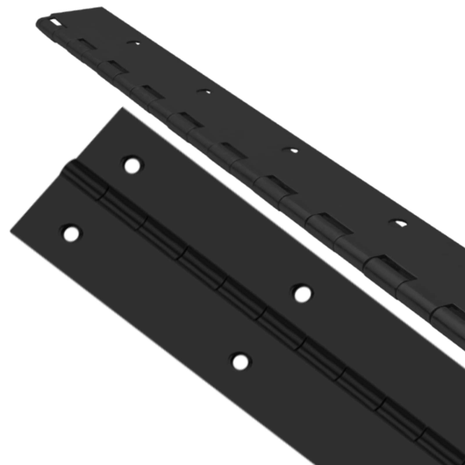 2 Piece 2” x 18” Stainless Steel Piano Hinge Black, 0.060 / 1/16” Thick Heavy