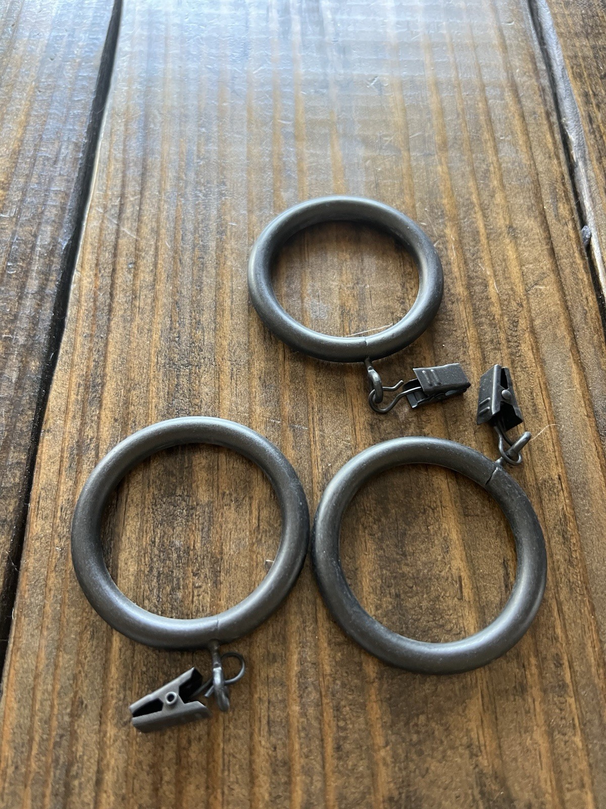 2.5 in. West Elm Very Heavy Duty Curtain Ring clips Antique Bronze- 54 Total