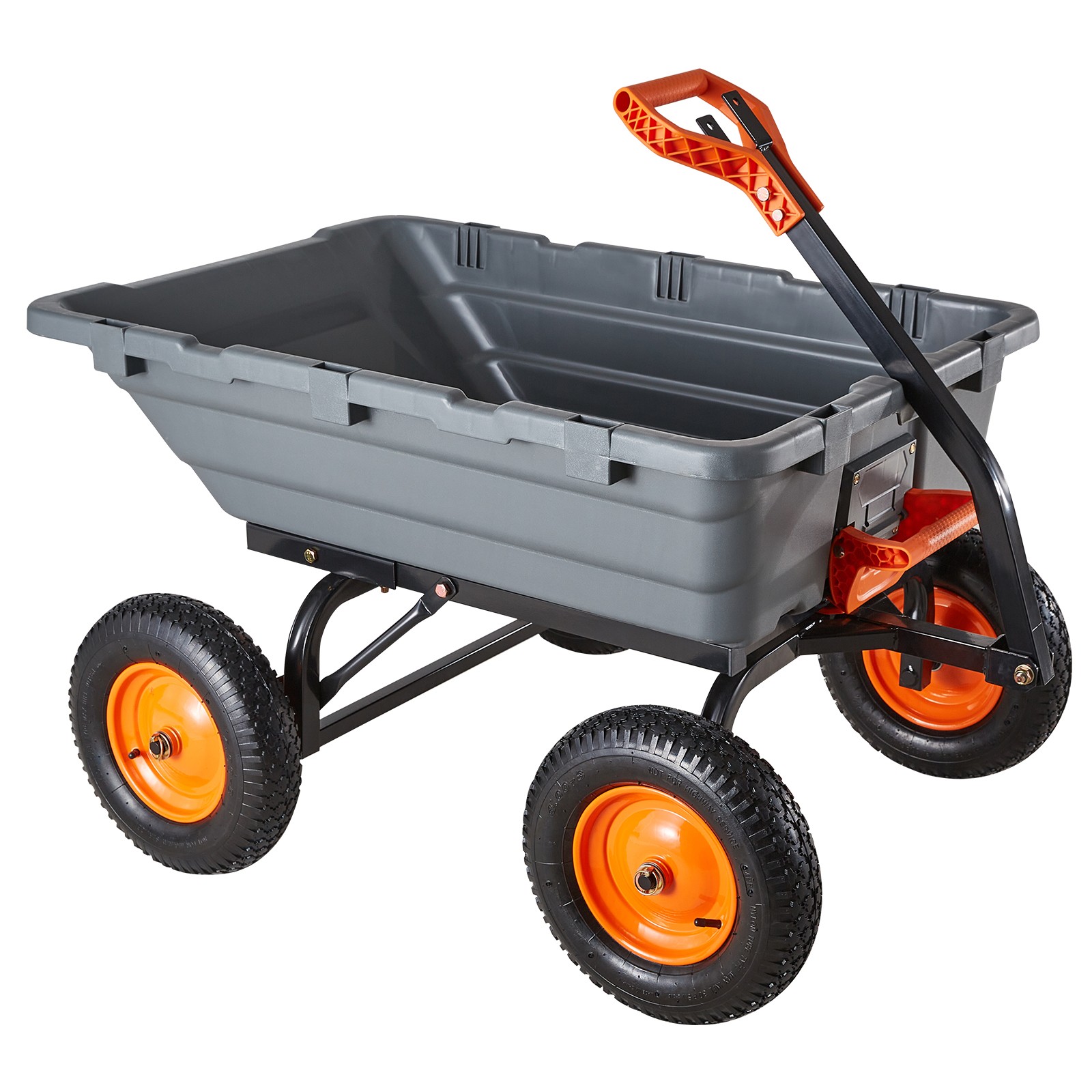 Uimoso Garden Dump Cart 1500lbs Capacity with 90° Quick-Dump Feature