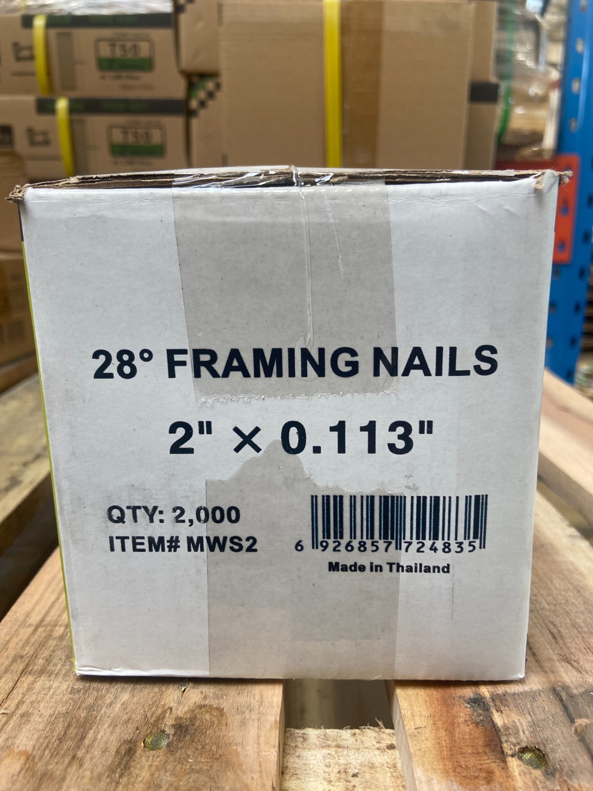 meite 28 Degree Framing Nails 2000-Count 2″ Length Galvanized Wire Weld