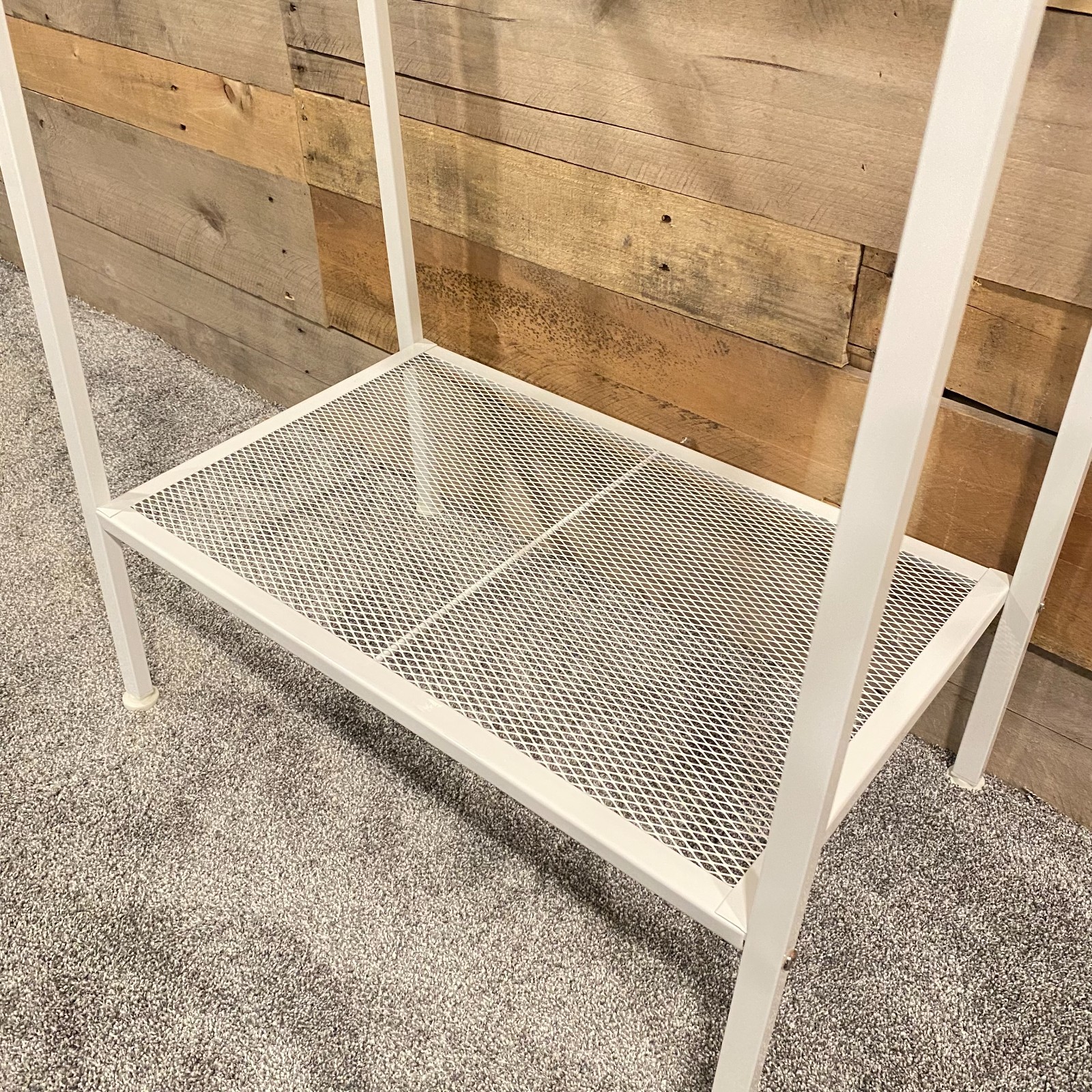 Large White 4-Tier Metal Storage Organization Shelf 58 Inches Tall, Carbon Steel