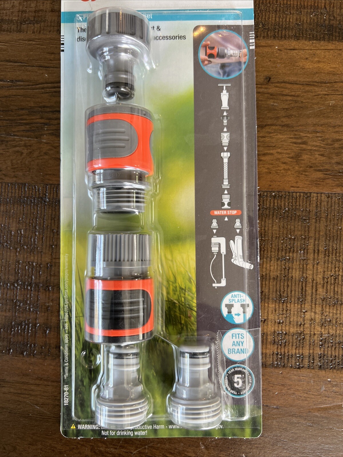 GARDENA 5 Piece Quick Connector Starter Set For any 5/8″ or 1/2″ 18270-81