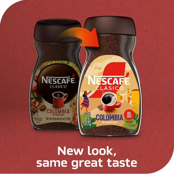 Nescafe Clasico Colombia Medium Roast Instant Coffee, 6 oz -3 jars