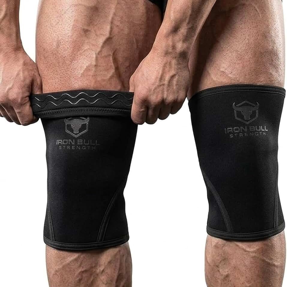 Iron Bull Strength Knee Sleeves 7mm (1 Pair) – Compression Brace & Knee…