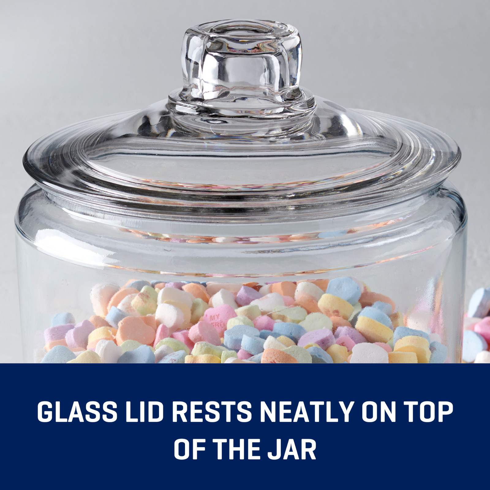 2-Gallon Clear Glass Large Jar Wide Mouth with Sturdy Classic Lid For Storing