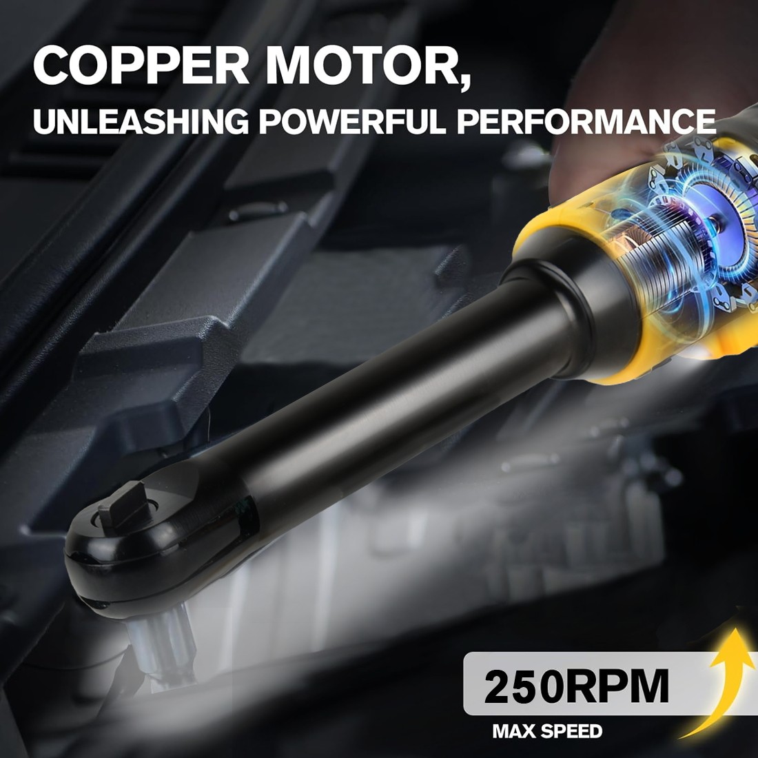 Brushless Cordless Ratchet Wrench Compatible DeWalt 20V MAX Battery Extended Too
