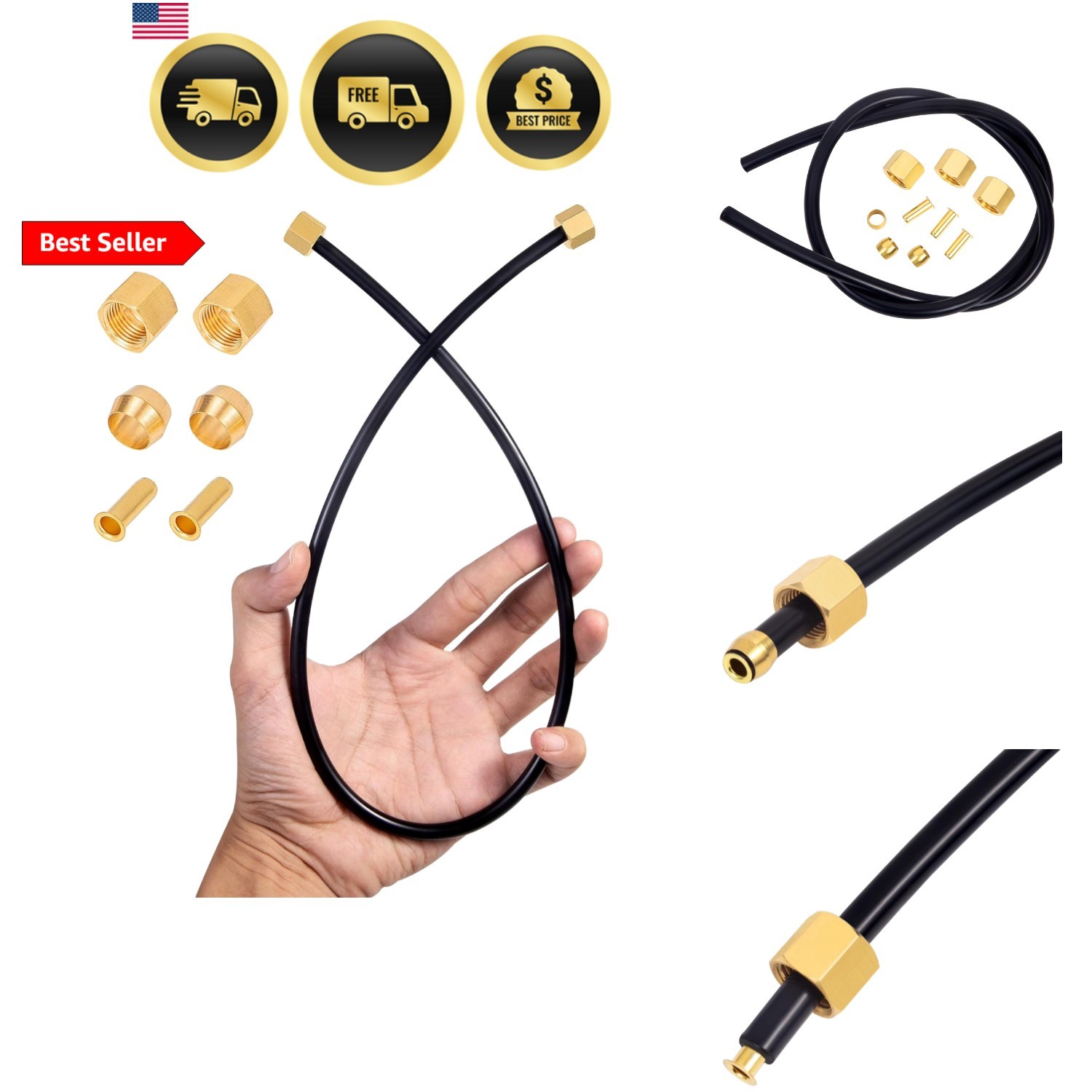 1/4inch Air Compressor Unloader Tube Kit,Compatible Air Compressor Tube Unloa…