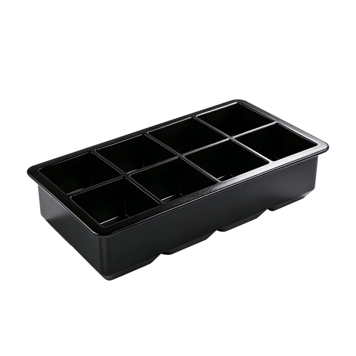 4.8CM Large Ice Cube Maker Tray 8 Grids Silicone Molds for Whiskey Cocktails BLK