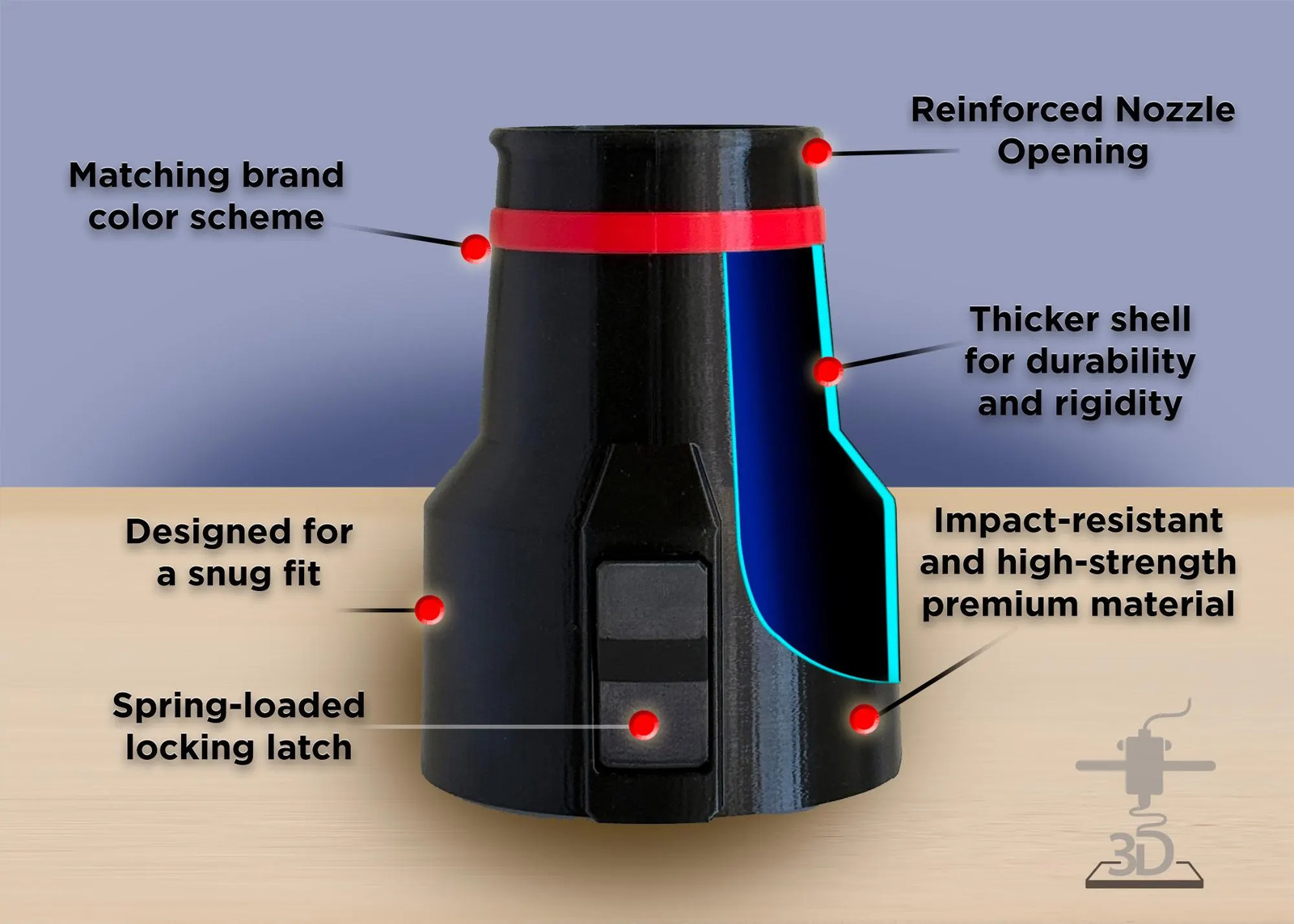 Slender Slim Nozzle for Milwaukee Cordless Leaf Blowers models 3017-20 and M18