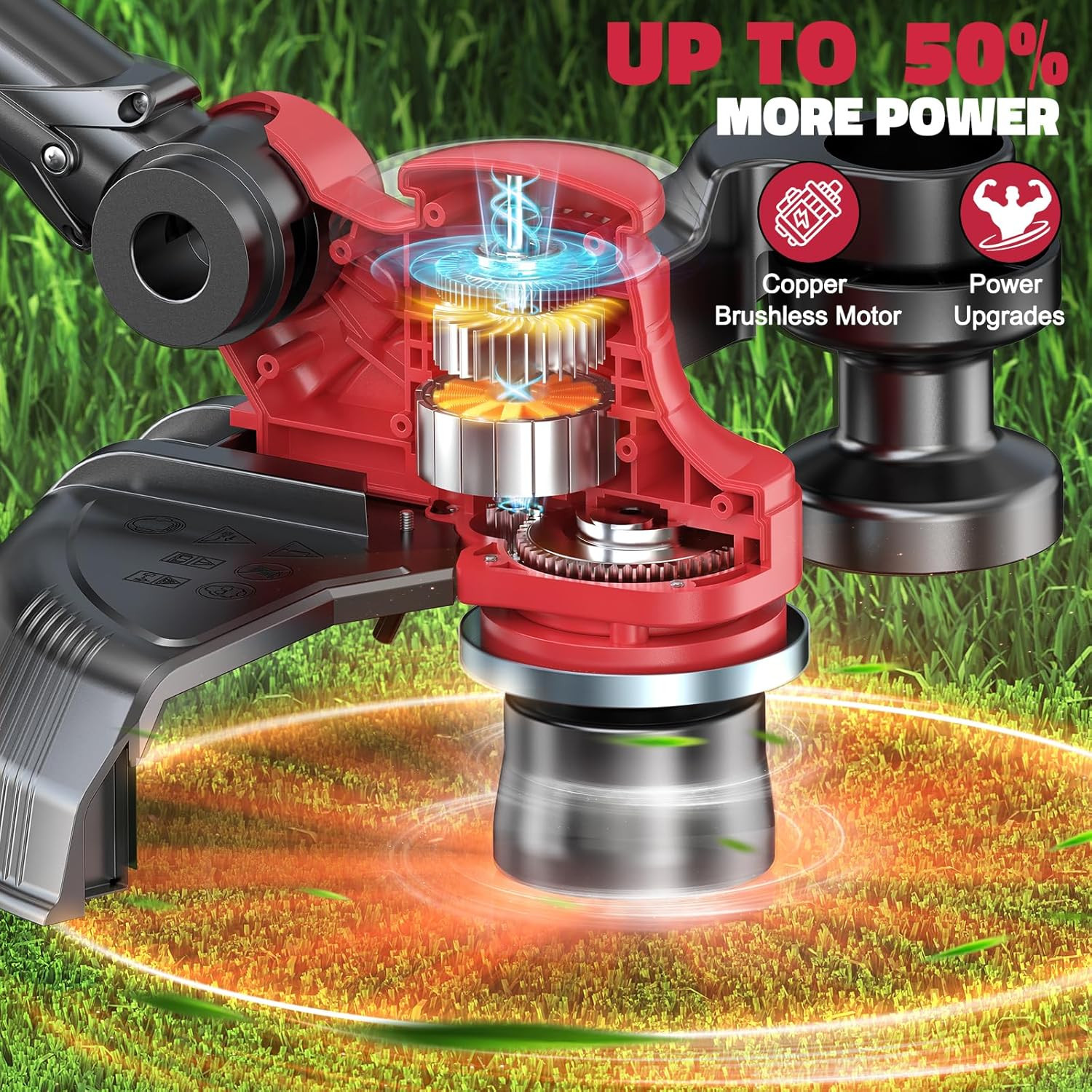 Cordless String Trimmer for Milwaukee 18V Battery Folding 3 in1 Weed (Tool Only)