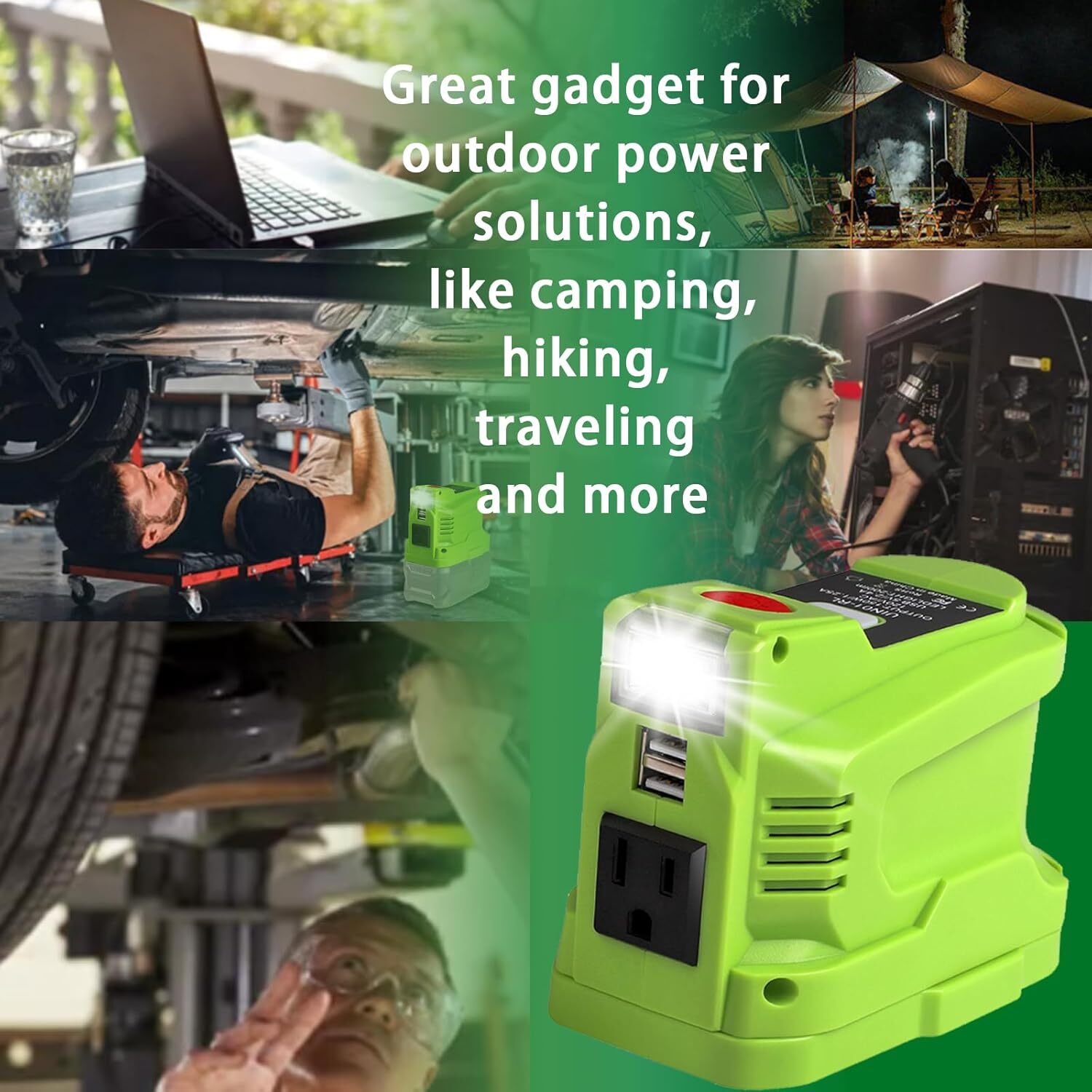 150W Power Inverter Generator for Ryobi 18V Battery DC To AC 110V Power Station