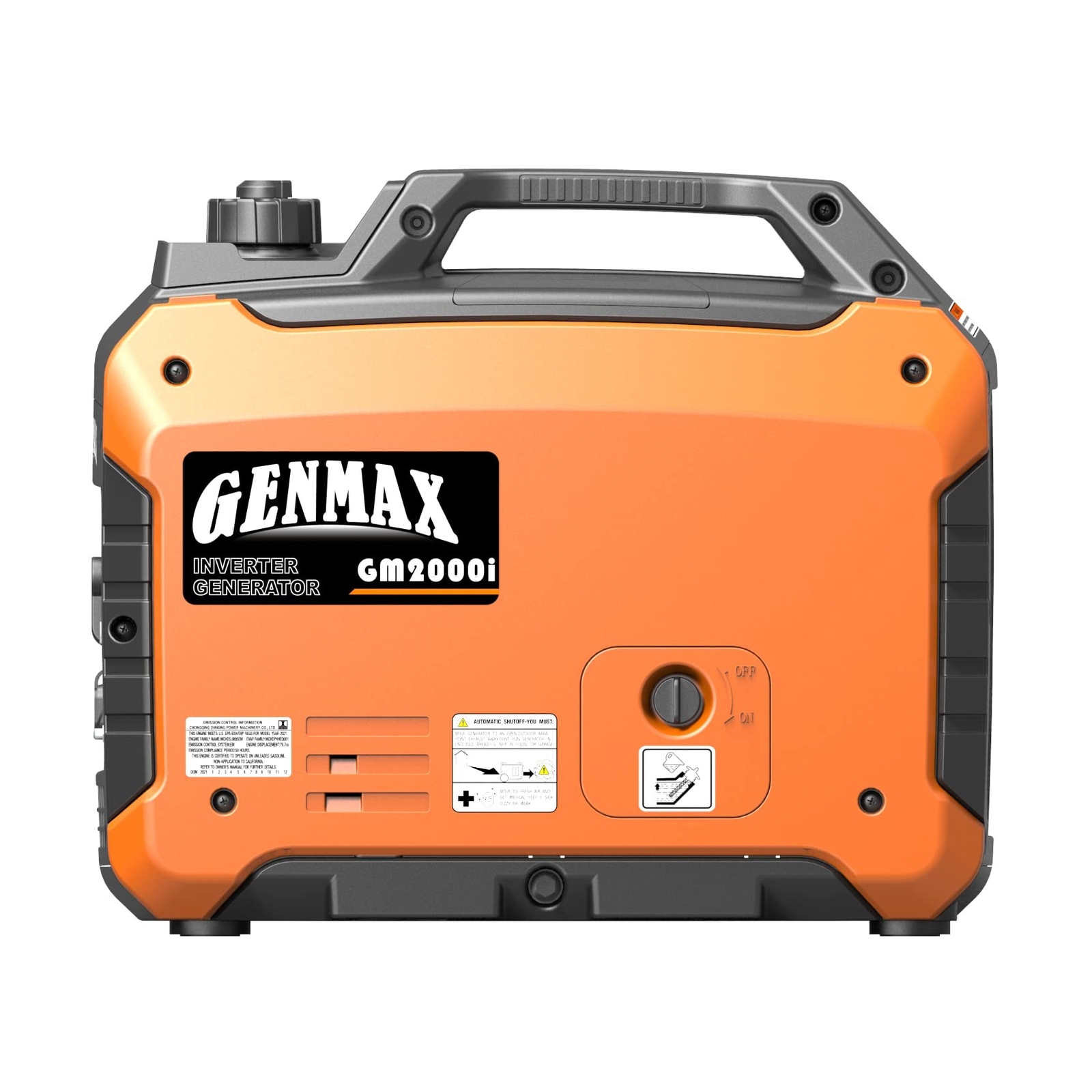 GENMAX Portable Inverter Generator, 2000W Ultra Quiet Gas Engine, EPA Compliant