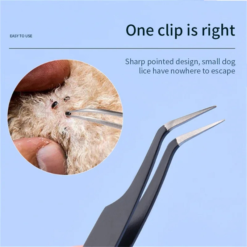 2 in 1 Tick Remover Tool Professional Removal Tweezers for Humans & Pets Pets Fl