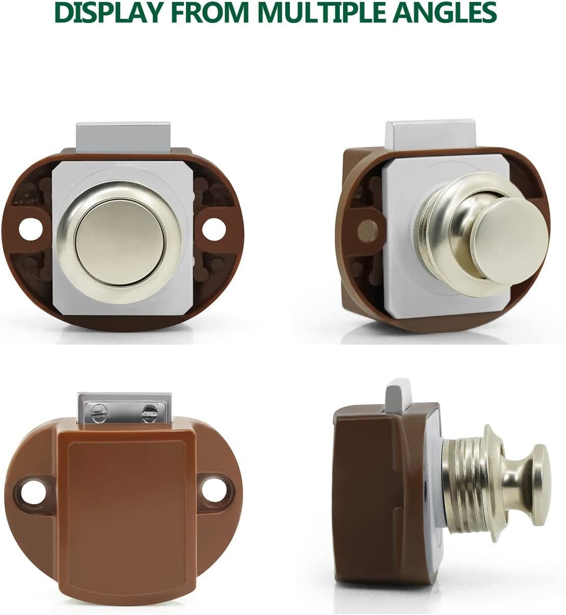 5PCS Push Button Cabinet Latch for RV Camper / Motor home Cupboard Caravan Lock