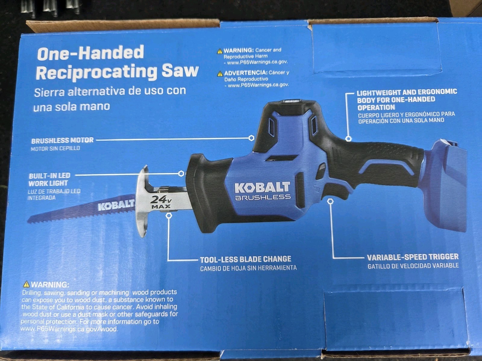 Kobalt KRS 124B-03 24V Cordless One-handed Reciprocating Saw – Tool Only