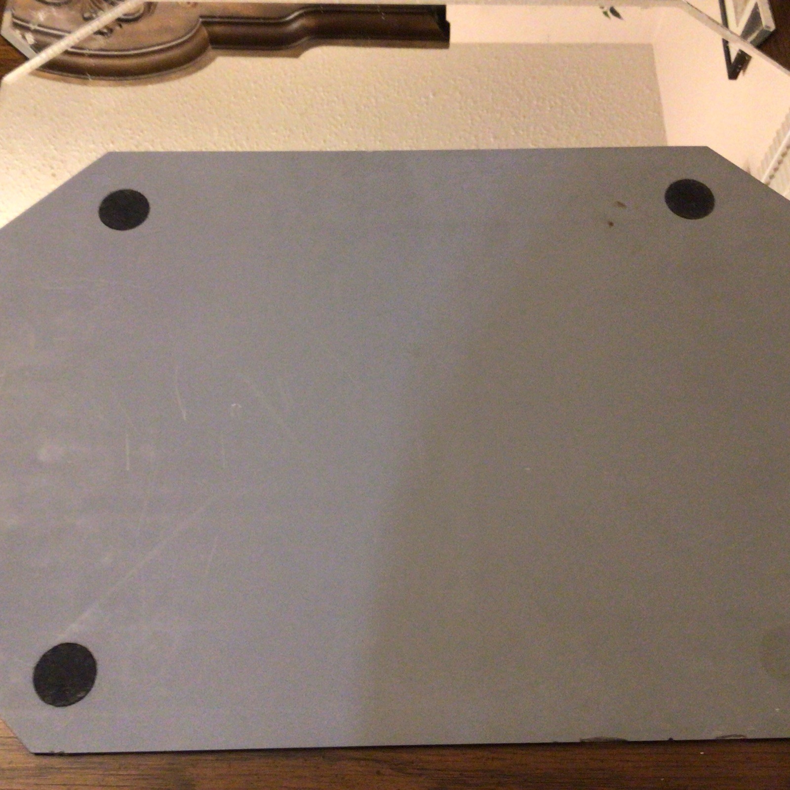 Vintage Mirrored Placemats.Octagon with Beveled Edges. 5 Placemats. Estate Sale.