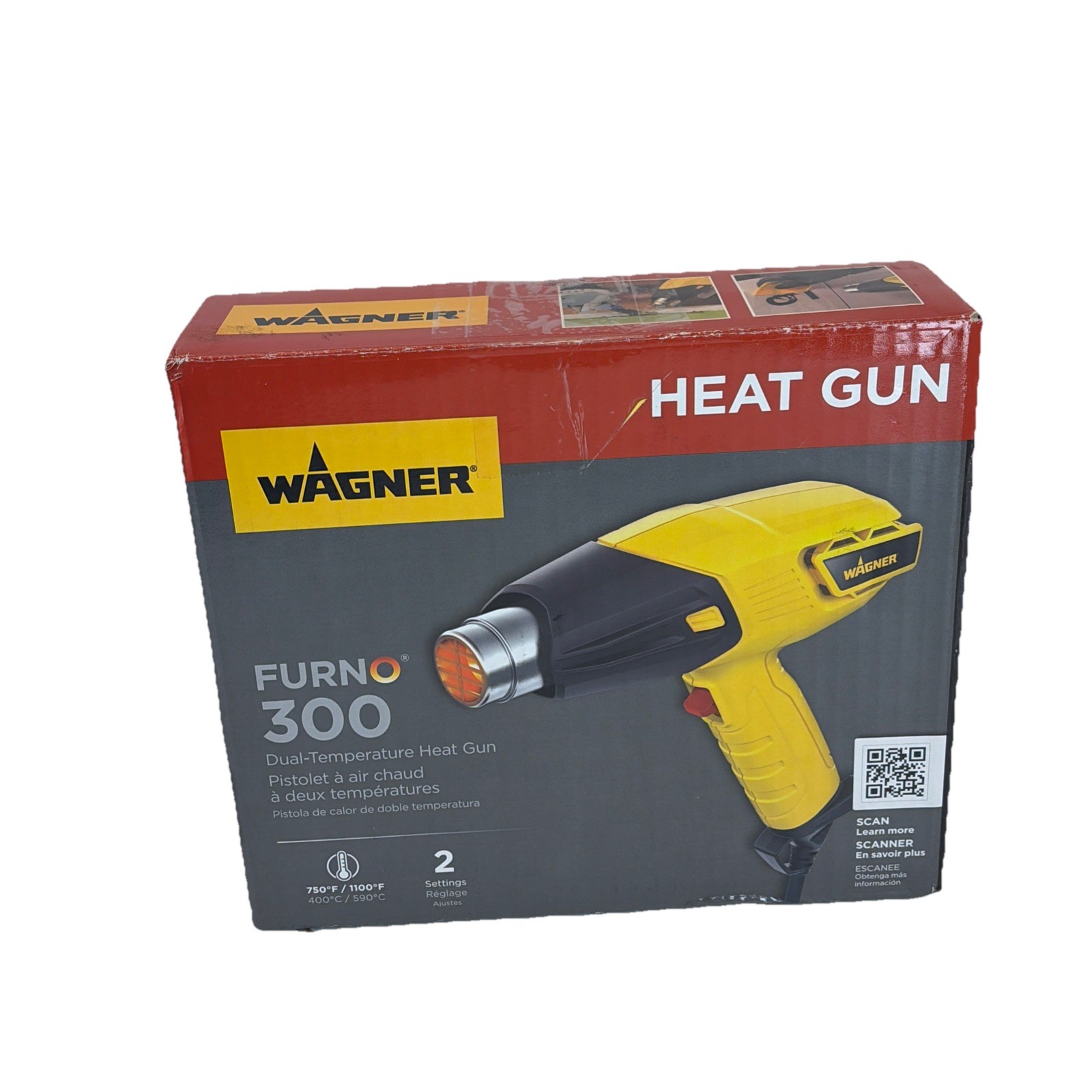 WAGNER FURNO 300 Dual Temperature Heat Gun 750°F or 1100°F Corded Electric Tool