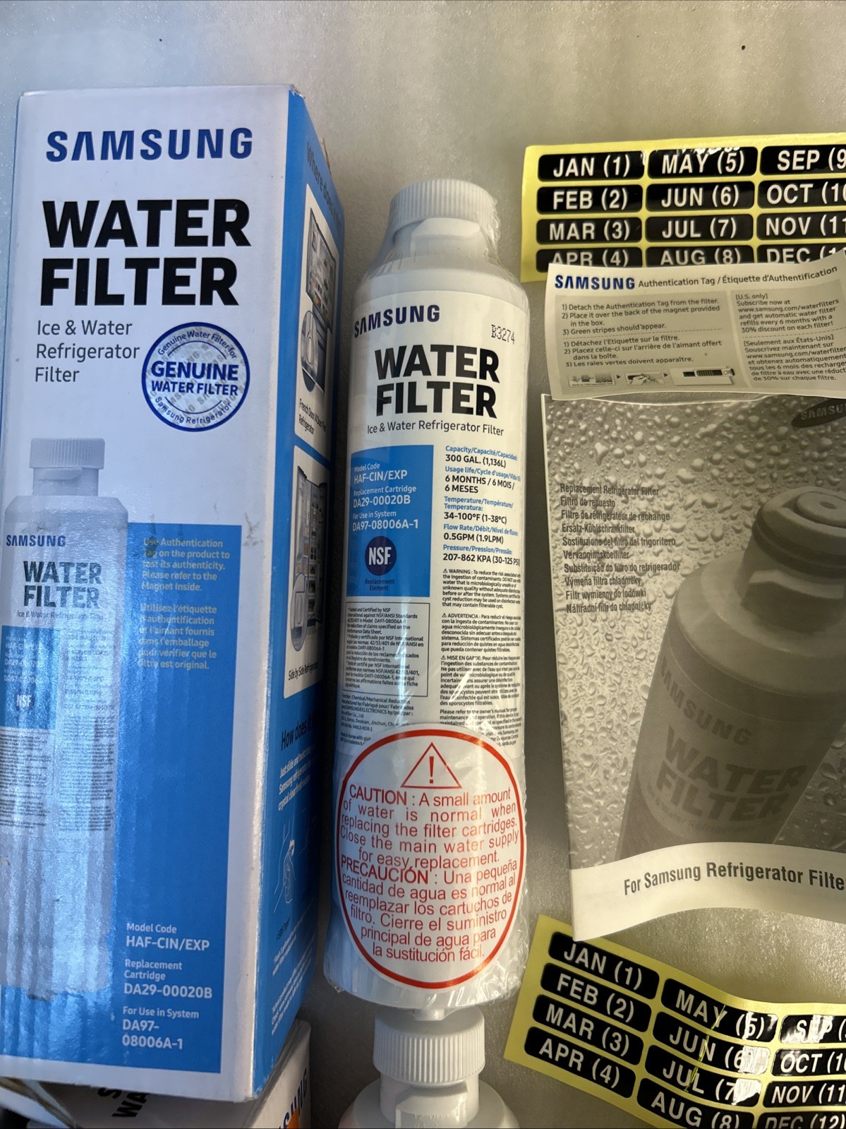 Samsung Water Filter Plastic White DA29-00020B HAF-CIN/EXP. Lot Of 2 Ea See Note