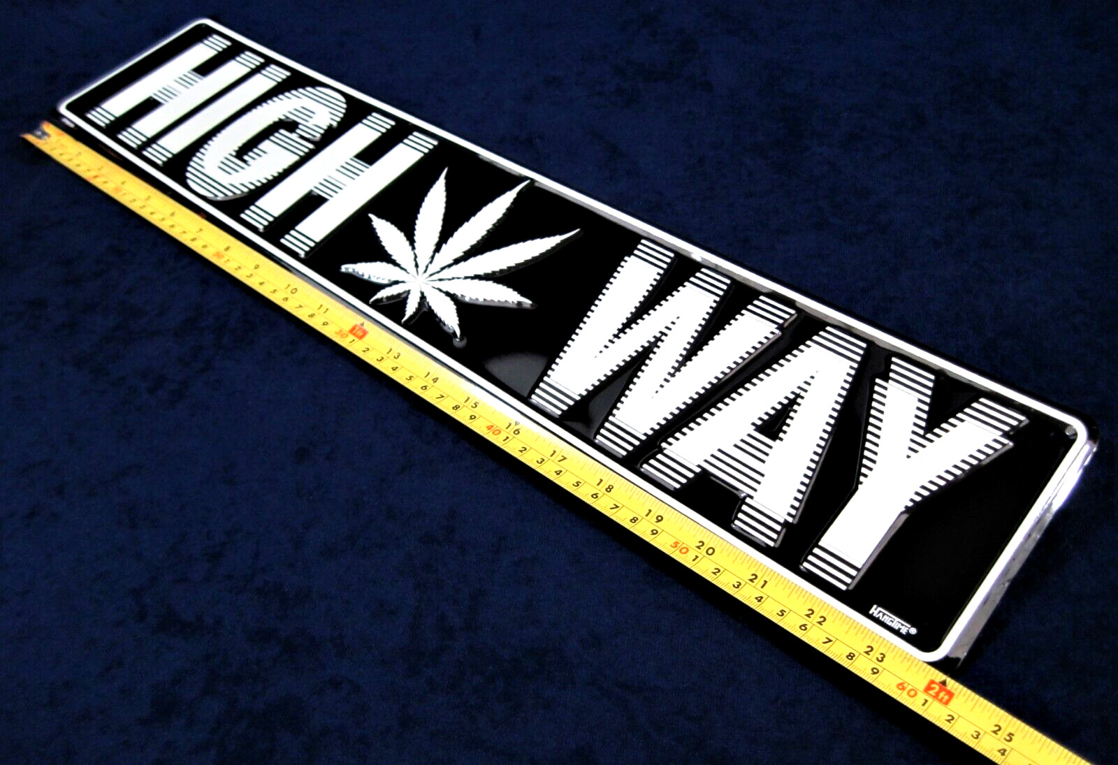 HIGH WAY -*US MADE*- 24″ Embossed Metal Street Sign – Man Cave Garage Bar Décor