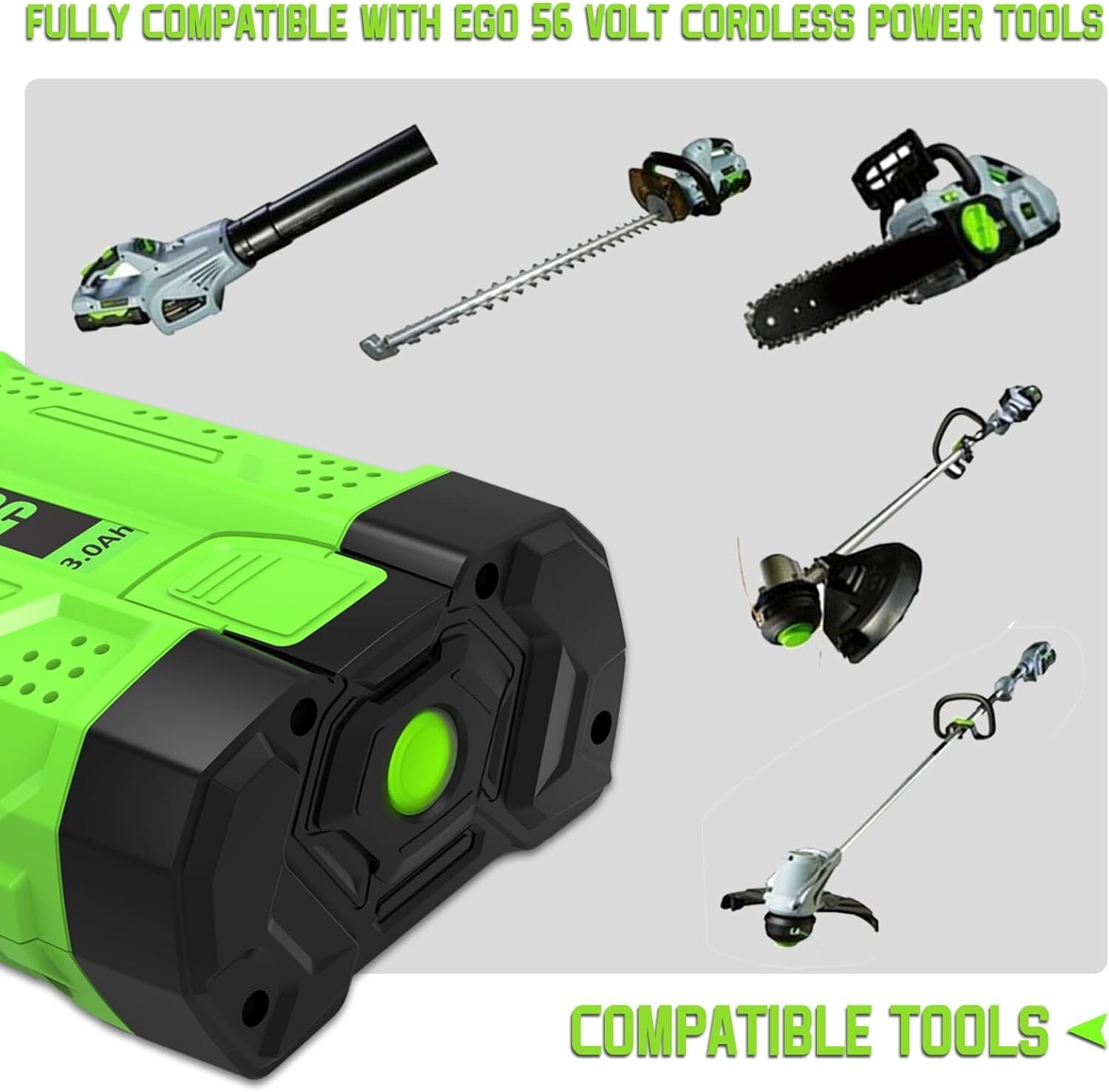 56V 2.5Ah Lithium-Ion Battery Compatible with All Power 56V EGO Power+Tools