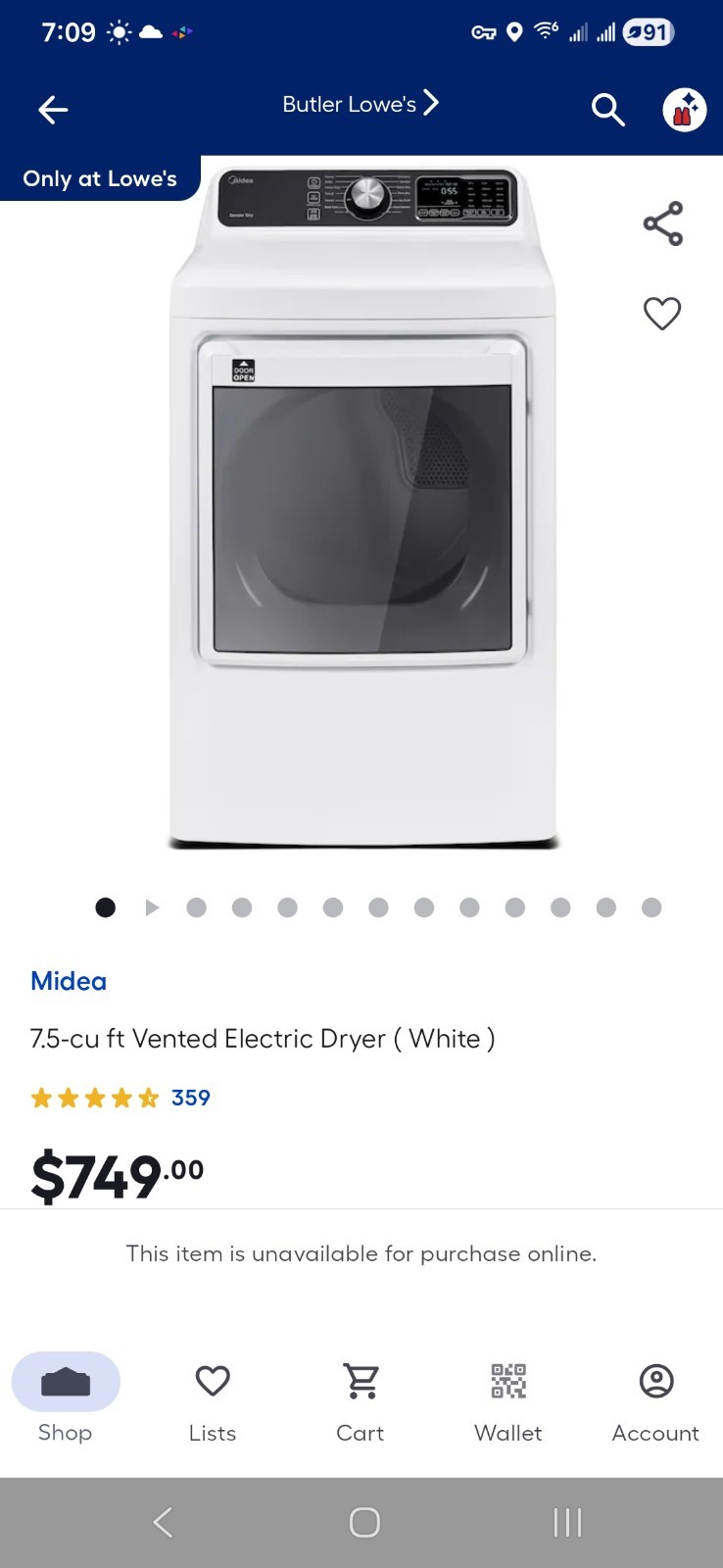 Midea Electric Dryer