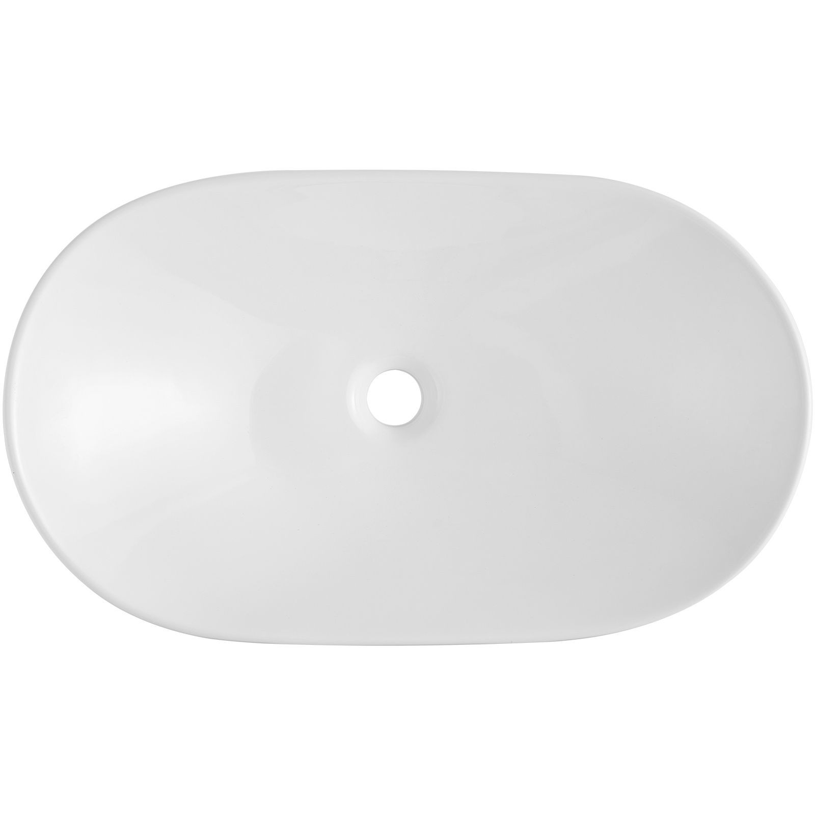 Modern Oval White Ceramic Vessel Sink 23.3×14.2in