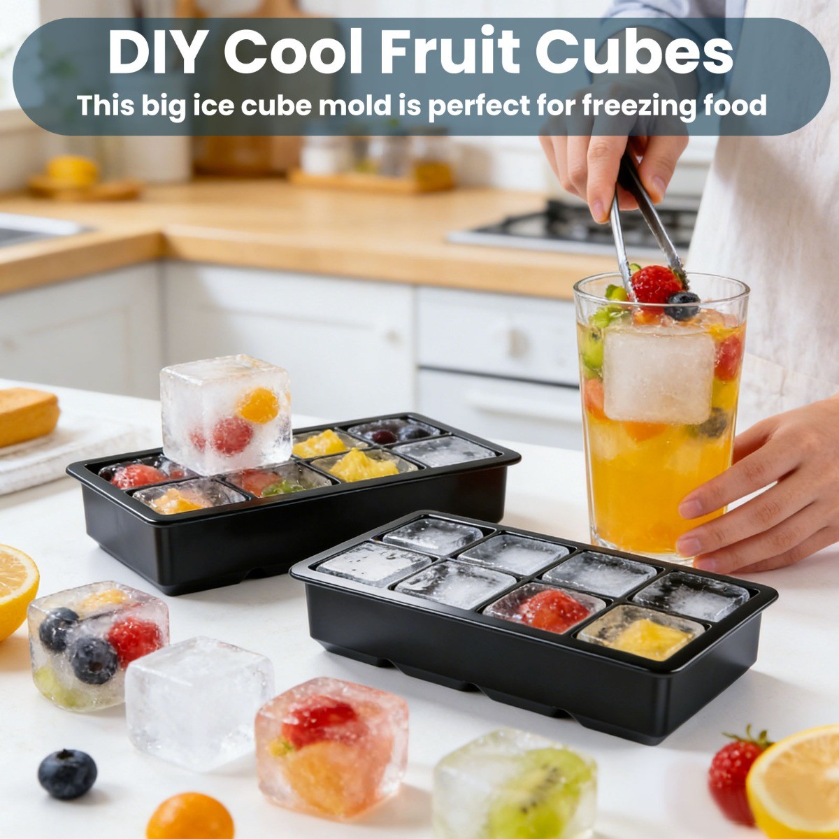 ICE Balls Maker Silicone Round Sphere Trays Molds Ice Cube for Whiskey Cocktails