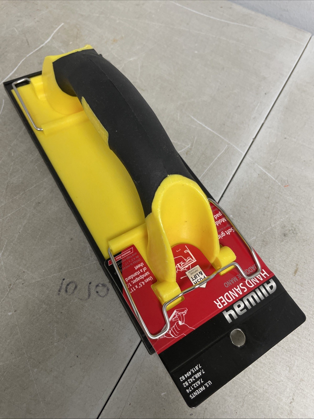 Plastic Hand Sander ALLWAY TOOLS uses 4.5 x 11 inch sandpaper