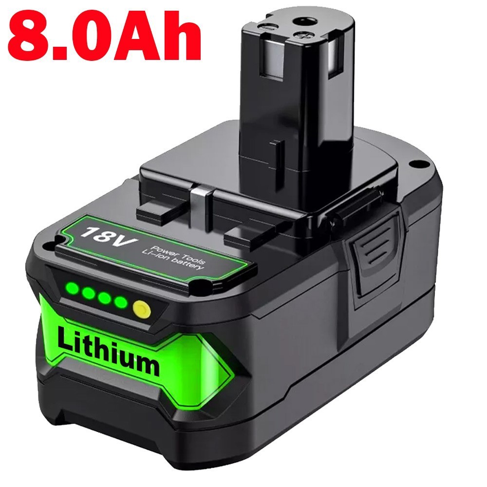 PACK For RYOBI 18V 8.0Ah P108 High Capacity Battery 18Volt Lithium-Ion One Plus
