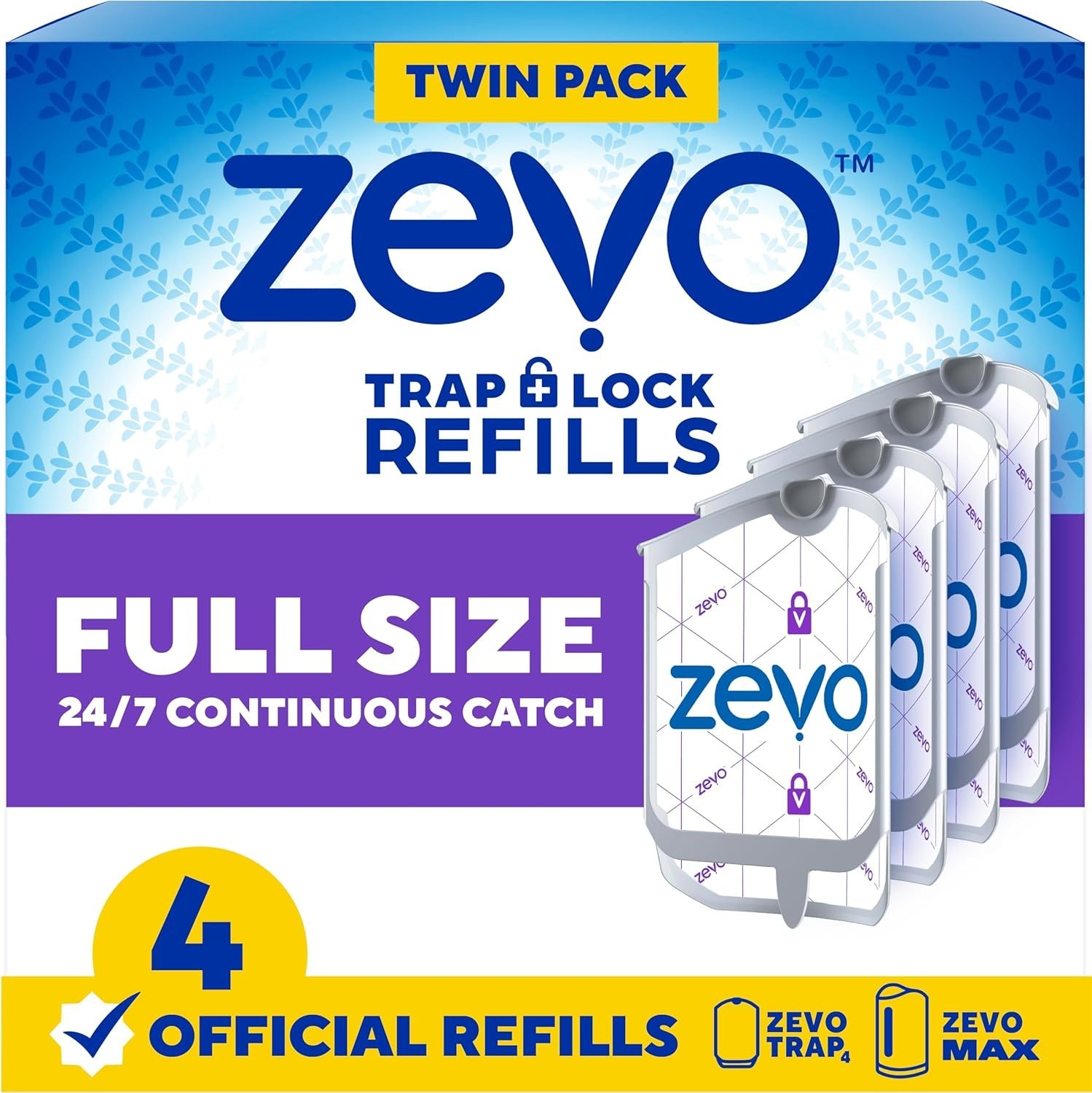 Zevo Flying Insect Trap Official Refill Cartridges Fits Both Zevo Trap & MAX