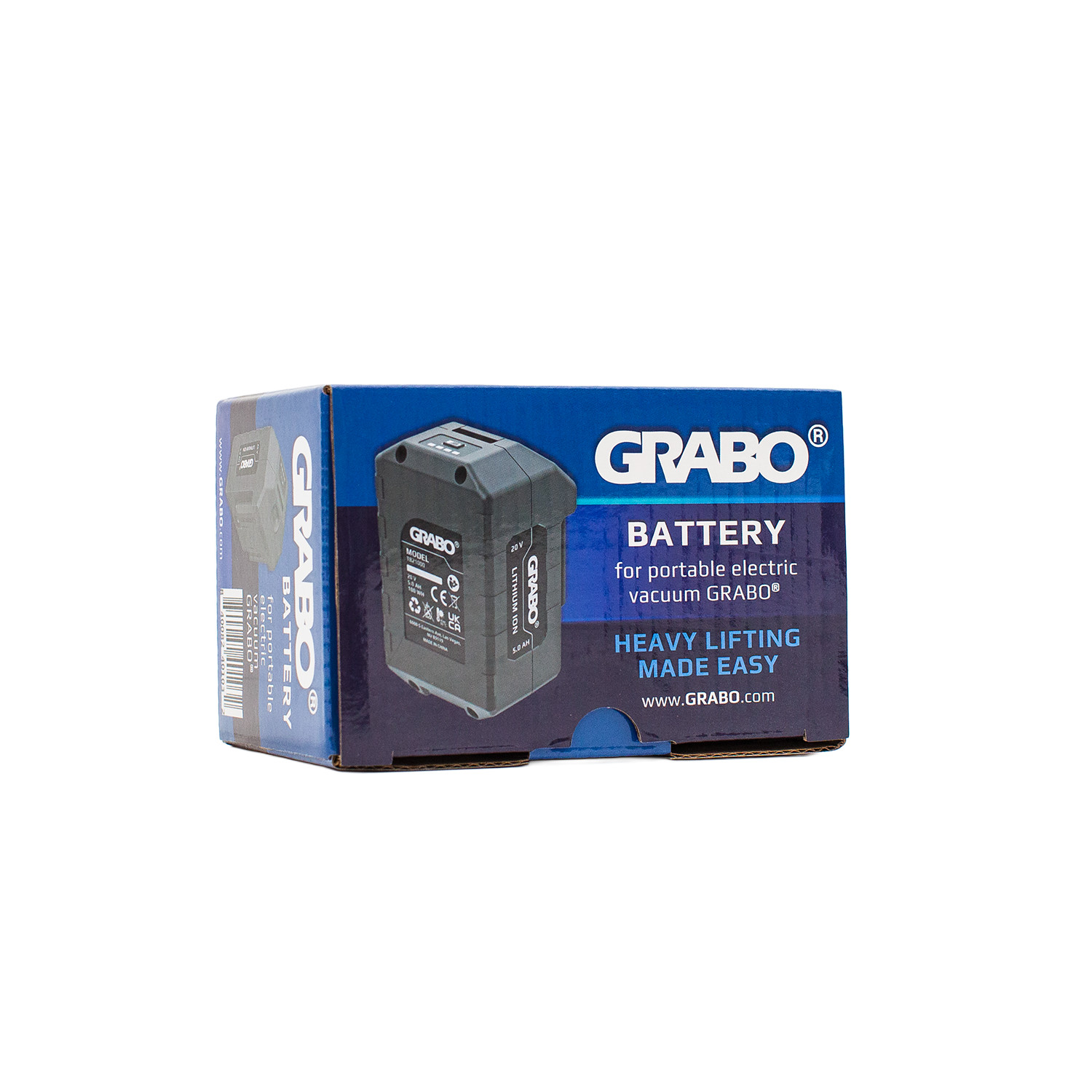 Battery for GRABO HighFlow Vacuum gripster 20V 5.2Ah Li-ion Rechargeable Pack