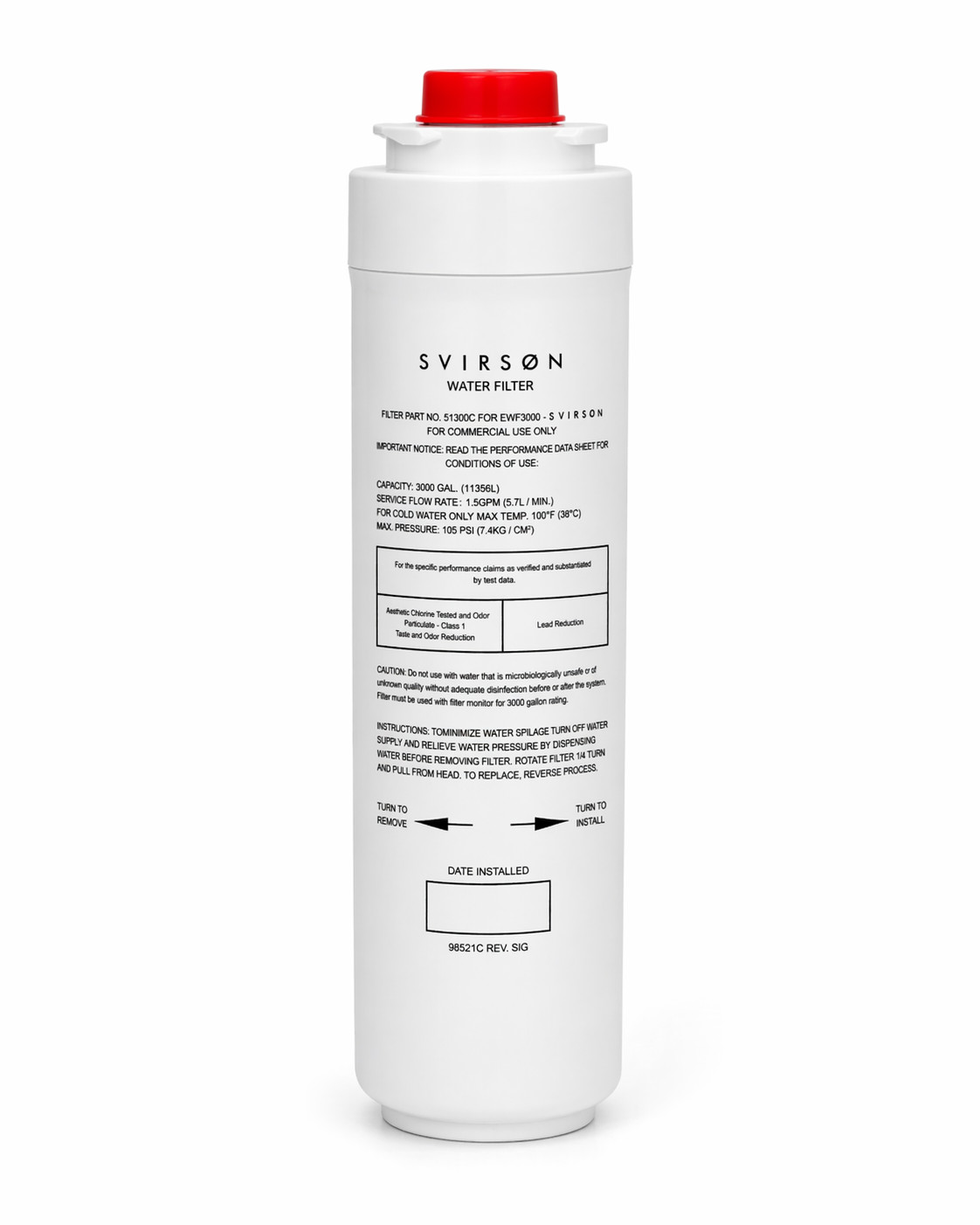 SVIRSON 51300C Water Filter Replacement for Elkay EWF3000 | 1 2 3 4 6 Pack | US