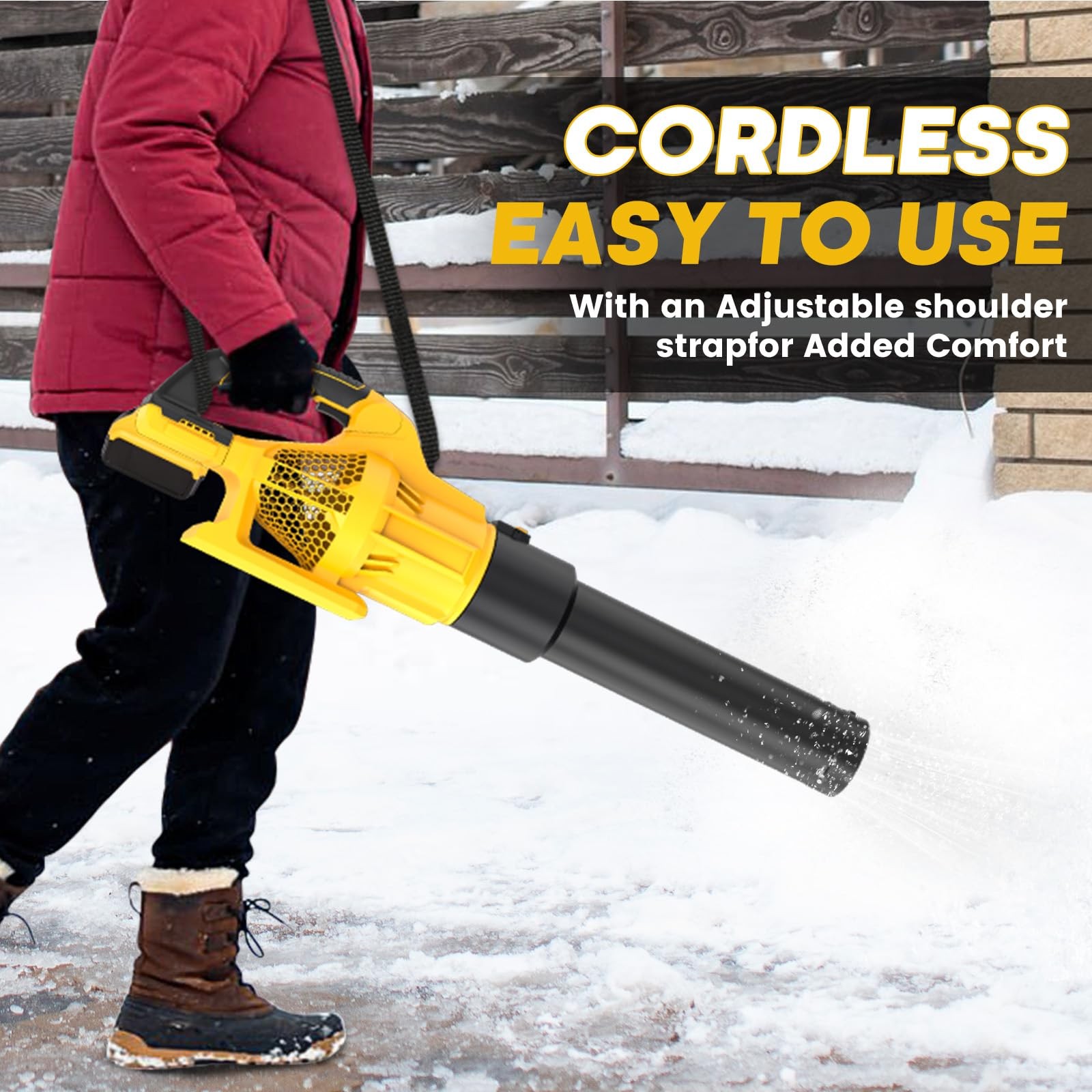 Cordless Leaf Blower Compatible with Dewalt 20V Max Battery, 500CFM/150MPH El…