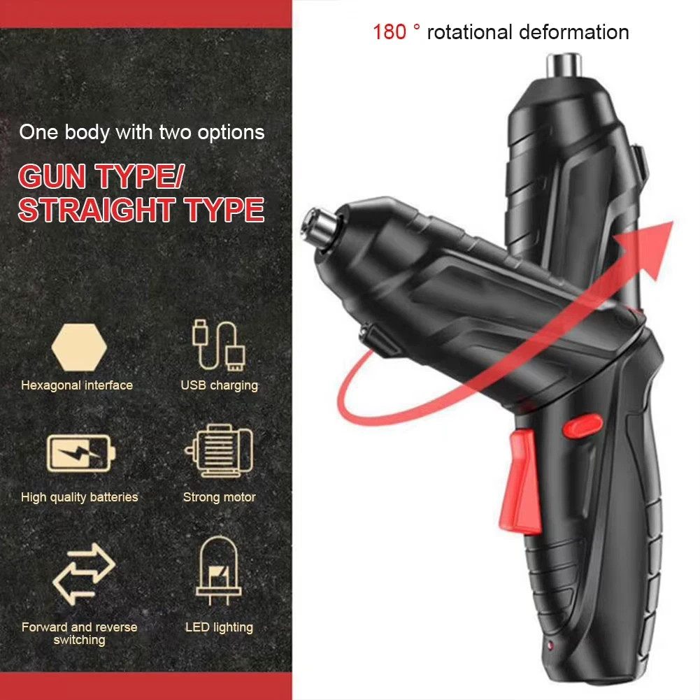 3.6V Electric Screwdriver Rechargeable Cordless Electric Drill Power Tool Set