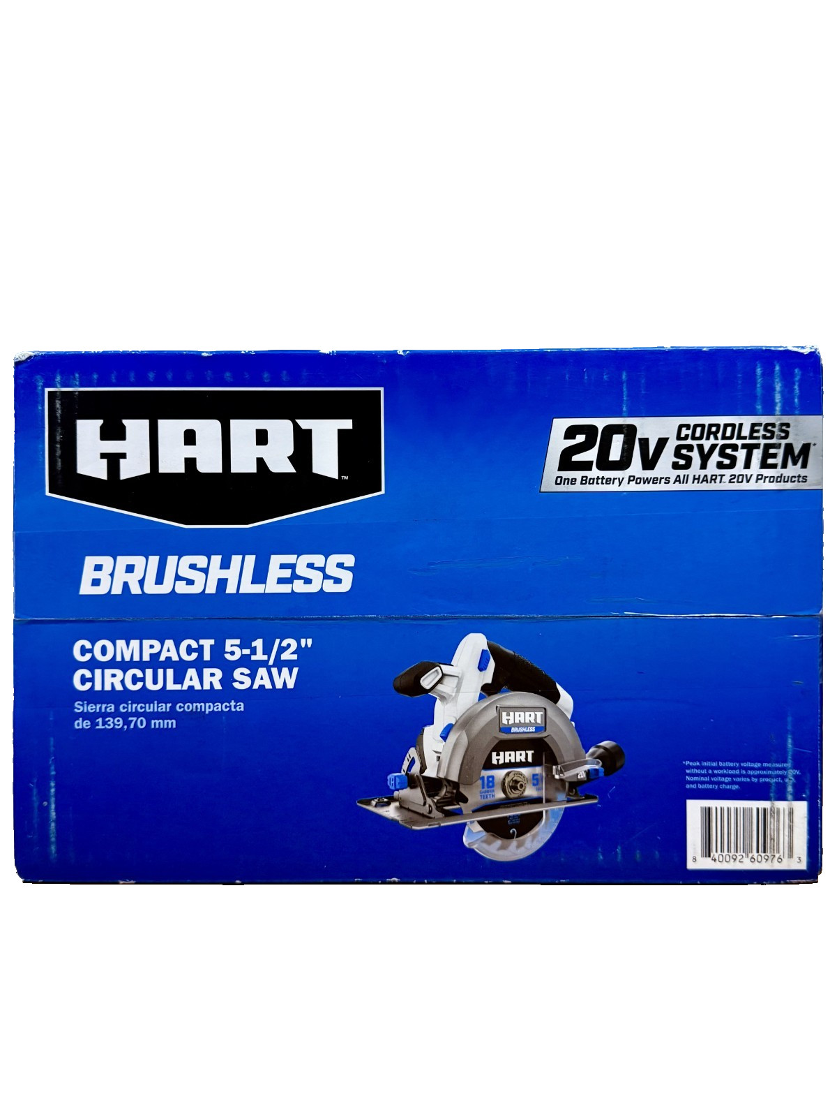 BRAND NEW HART Cordless Brushless Compact Circular Saw 5-1/2″ 20v Li-Ion TOOL