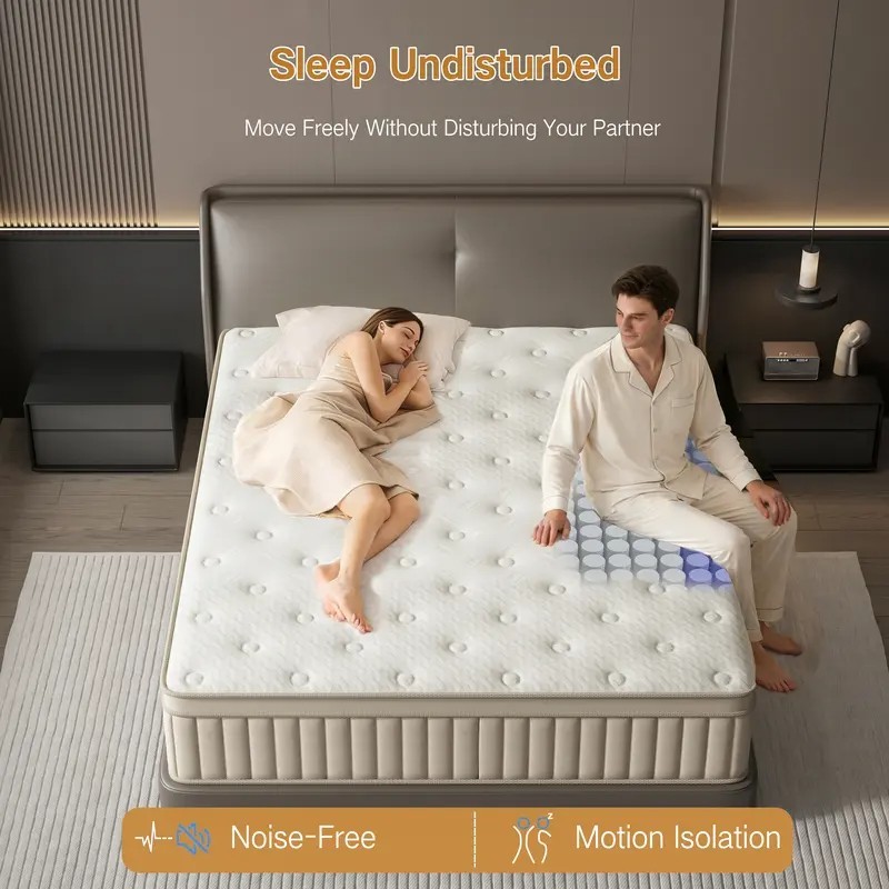 10 12 14” Gel Memory Foam&Spring Hybrid Mattres King Queen Full Twin In a Box
