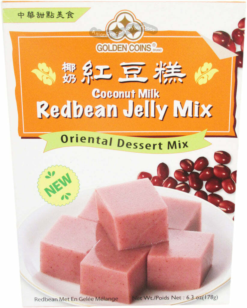 Golden Coins Coconut Milk Redbean Jelly Mix 6.3 oz Made In USA~ Exp 1-2024