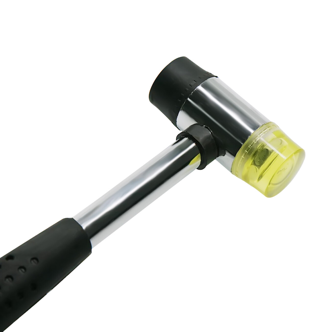2-Way 25mm Mini Small Rubber And Nylon Head Face Mallet Hammer Handle Shaft