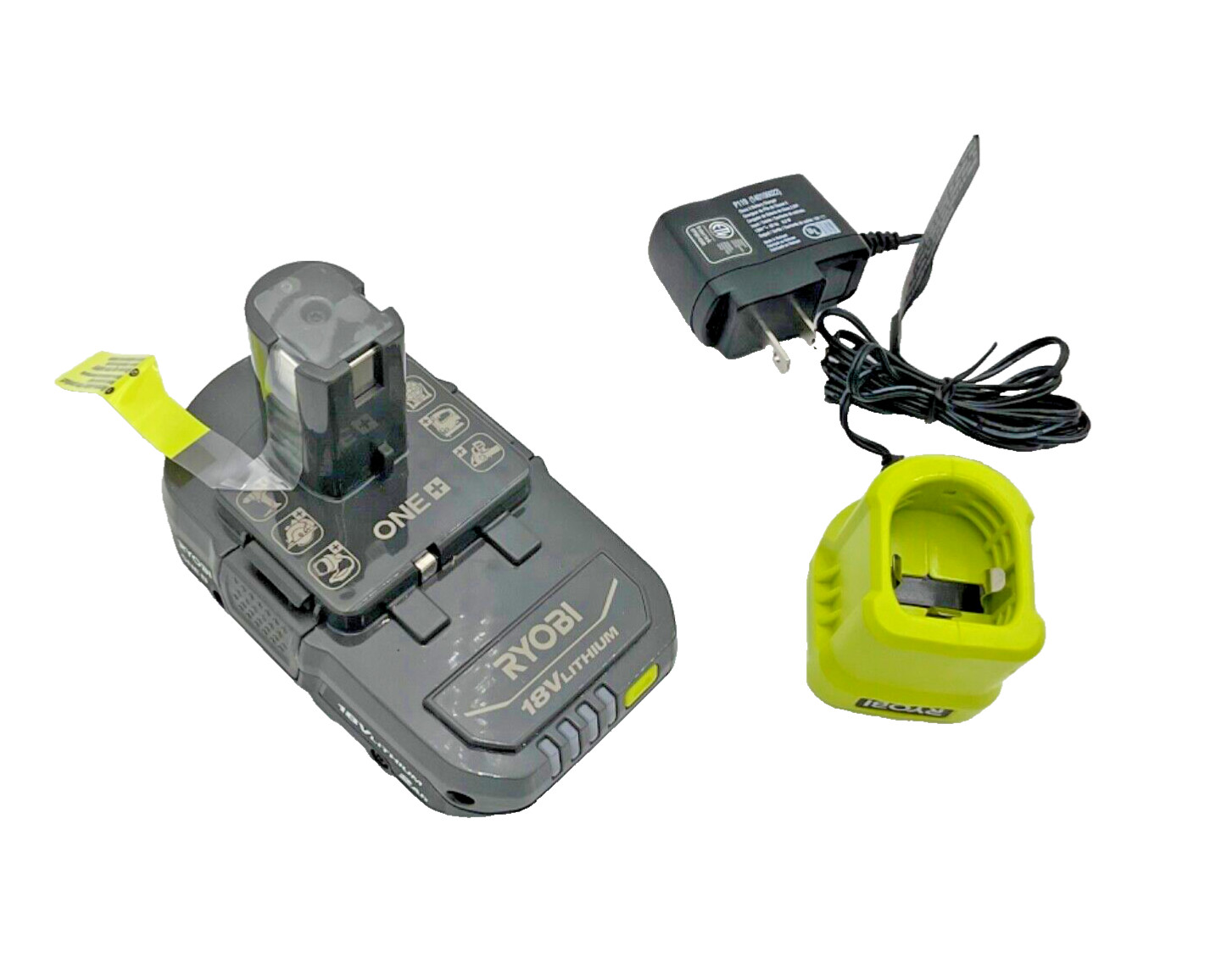 For Ryobi 18V Drill Train 4 Horn Quad Black Air Trumpets with Battery +Charger