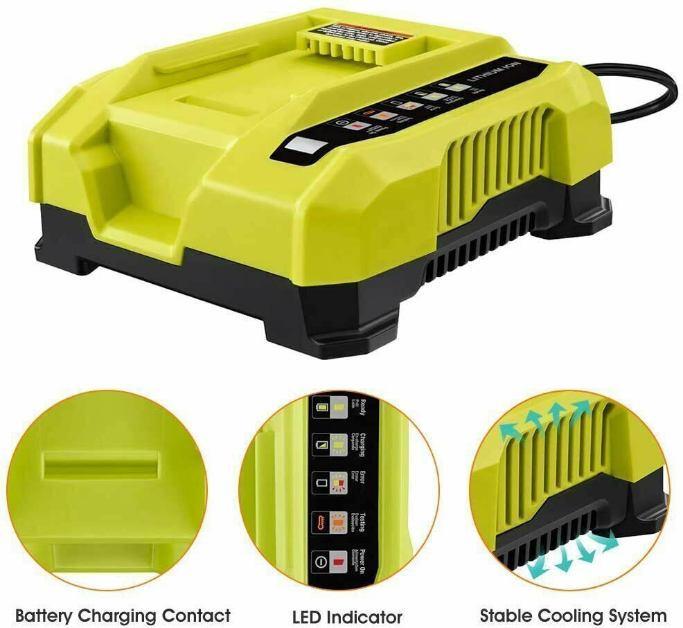 2X 6.0Ah Battery for Ryobi 40V Lithium OP40602 Battery OP401 40Volt Fast Charger
